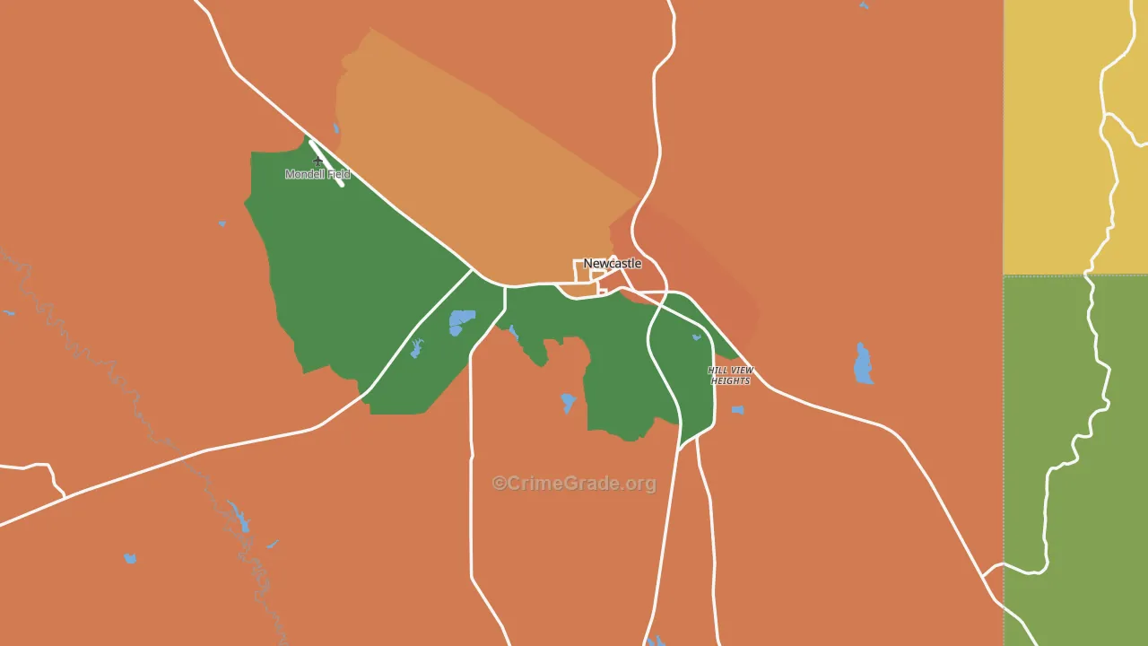 Newcastle, WY Map of Assault Rates