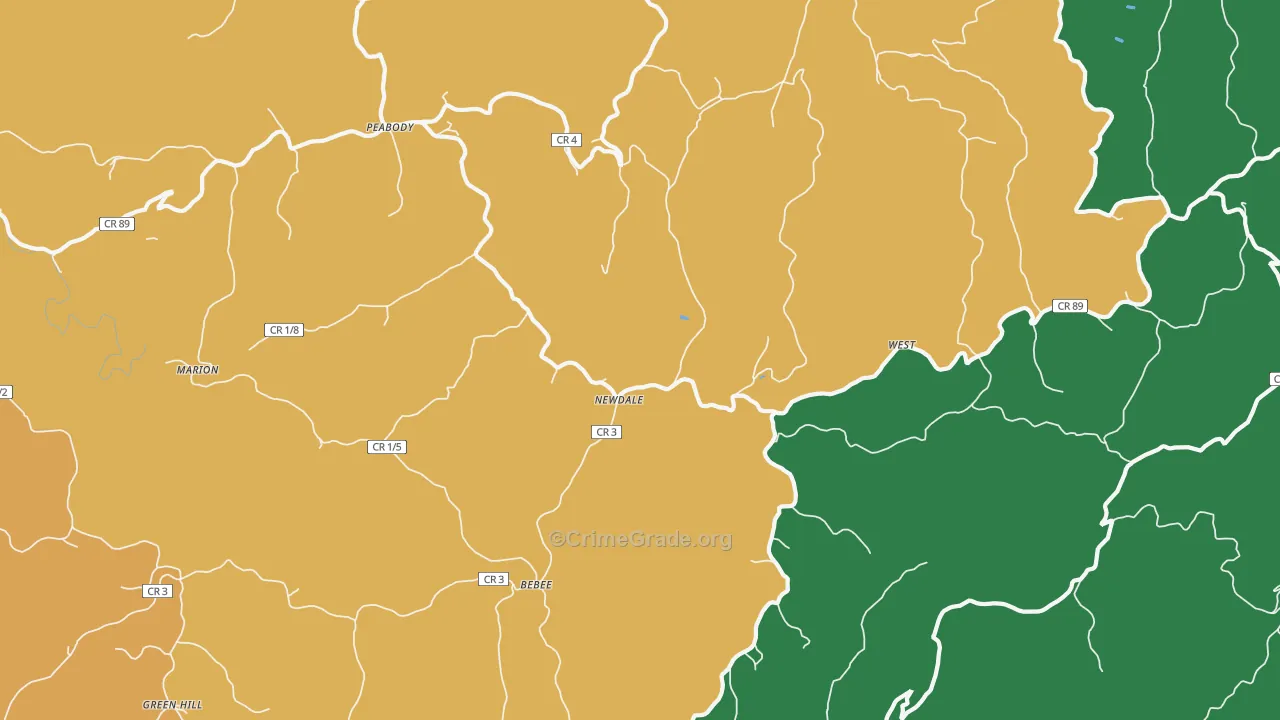 Newdale, WV Map of Assault Rates