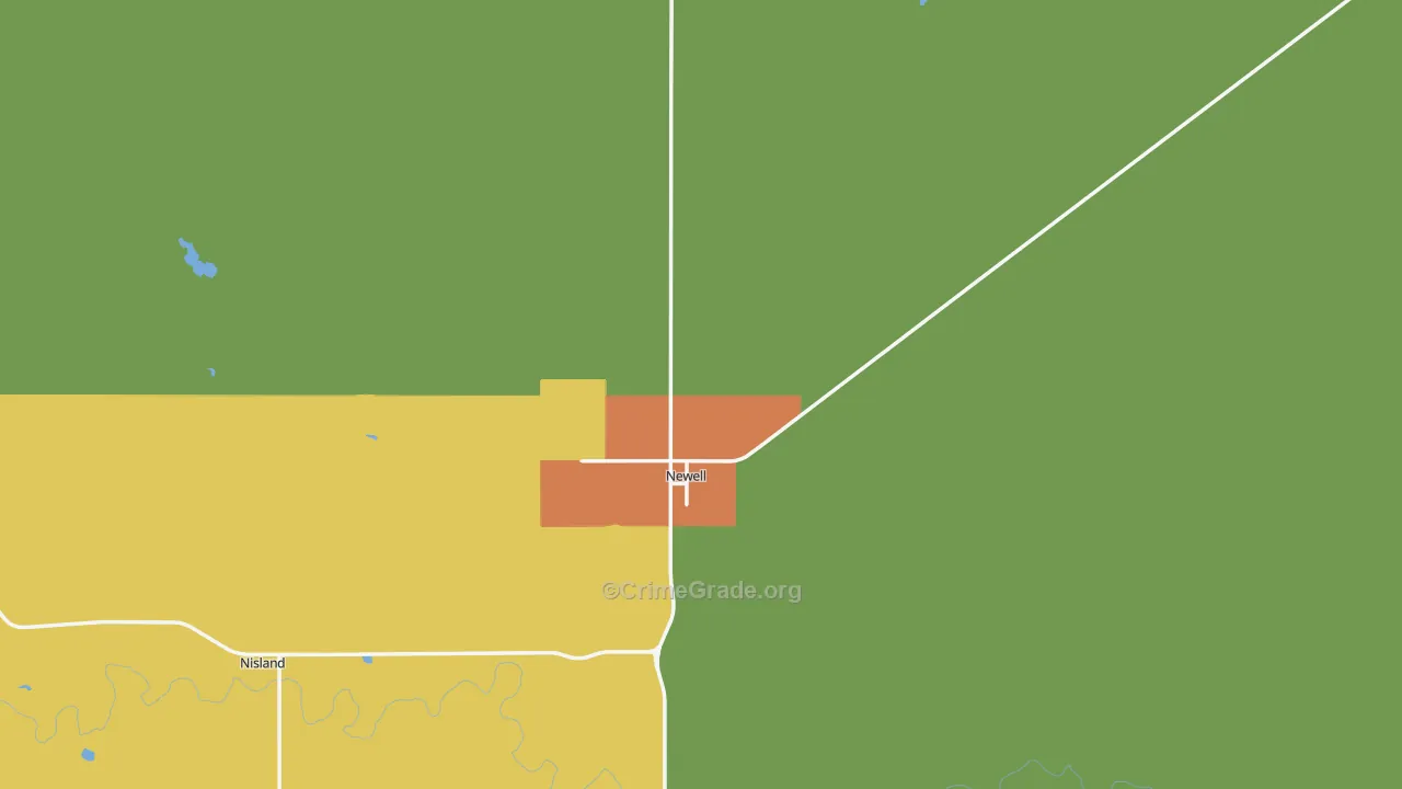 Newell, SD Map of Assault Rates