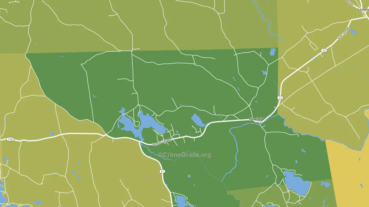 Newfield, ME Map of Assault Rates