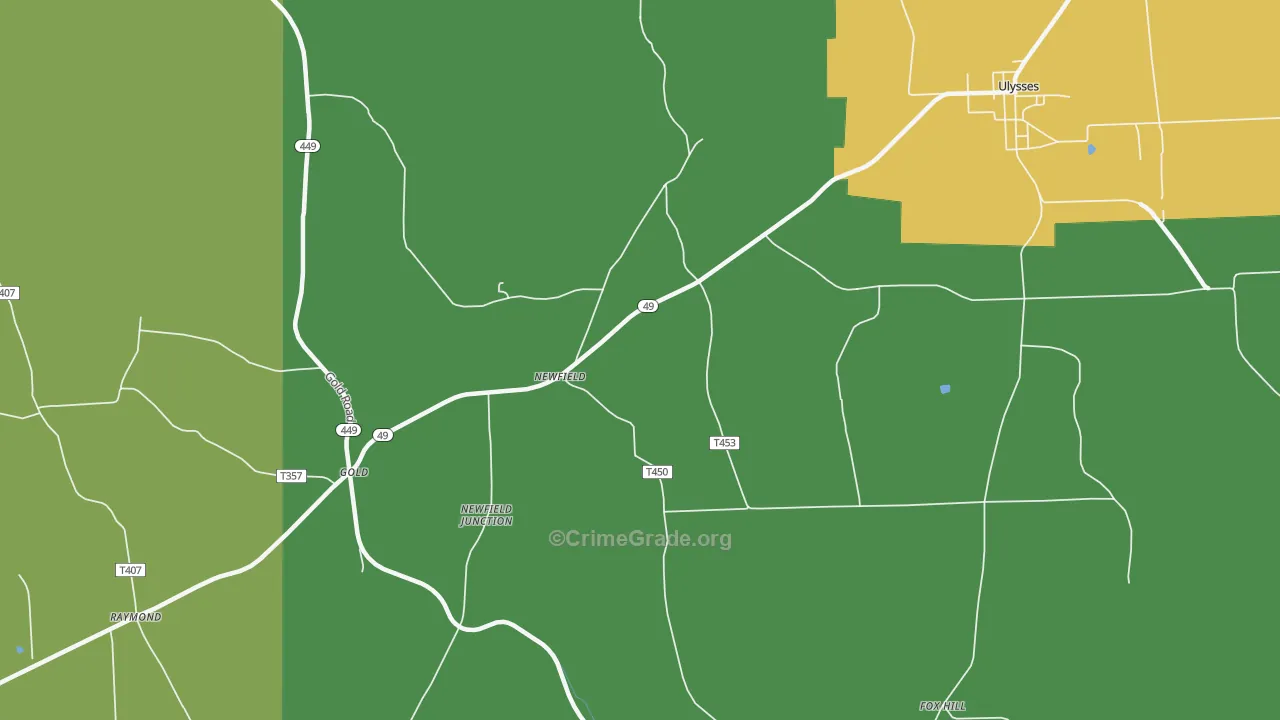 Newfield, PA Map of Assault Rates