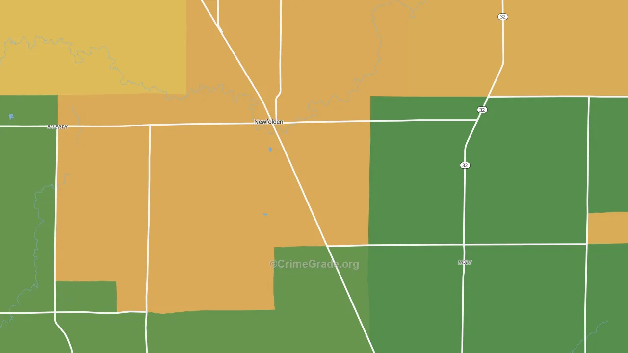Newfolden, MN Map of Assault Rates