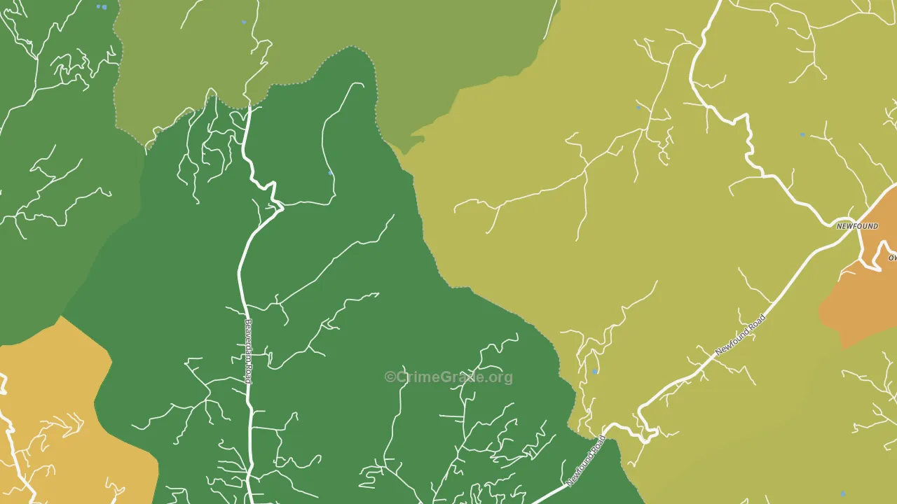 Newfound, NC Map of Assault Rates