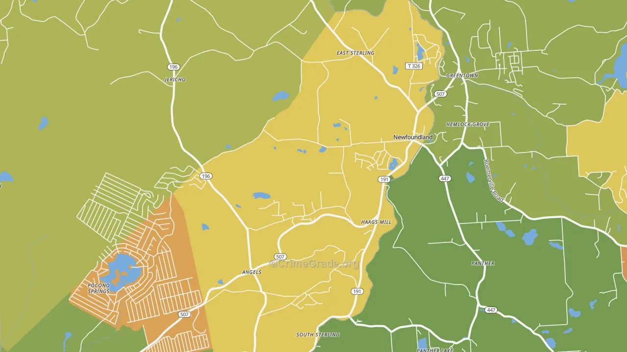 Newfoundland, PA Map of Assault Rates