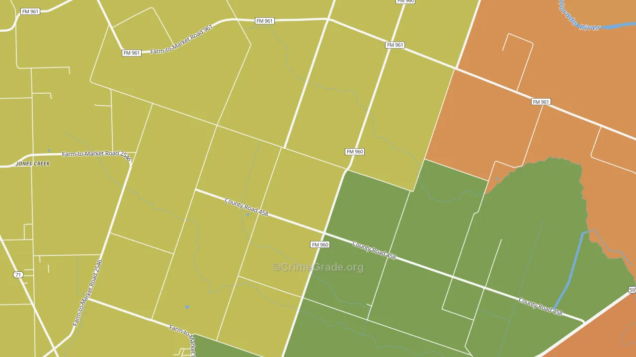Newgulf, TX Map of Assault Rates