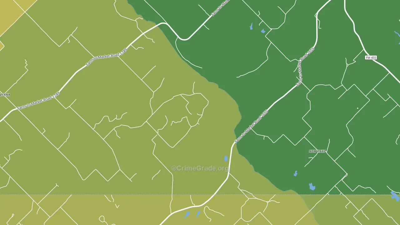 Newharp, TX Map of Assault Rates