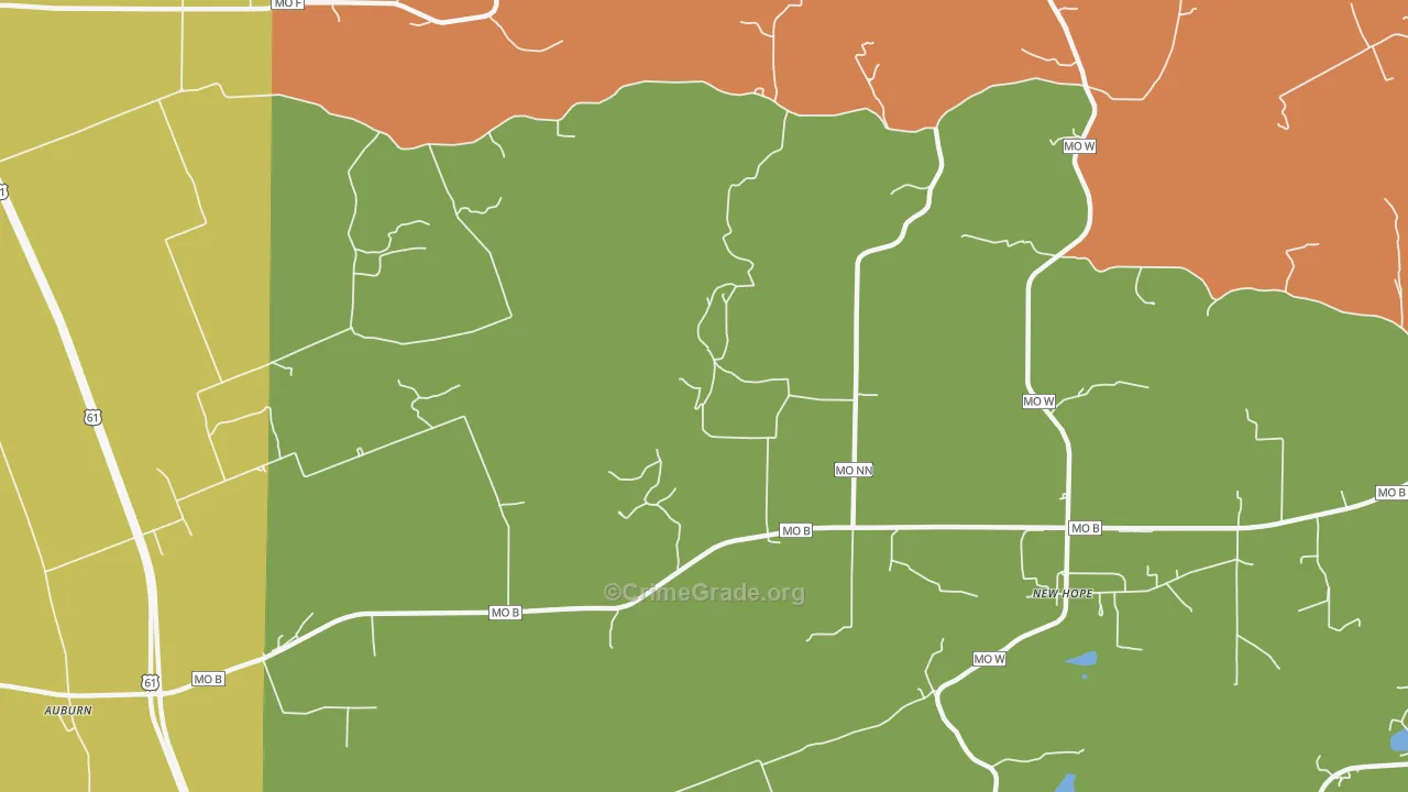 Newhope, MO Map of Assault Rates