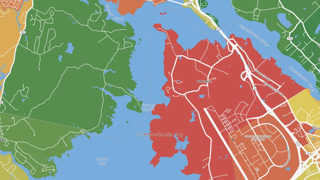 Newington, NH Map of Assault Rates