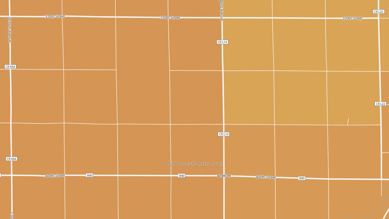 Newkirk, IA Map of Assault Rates