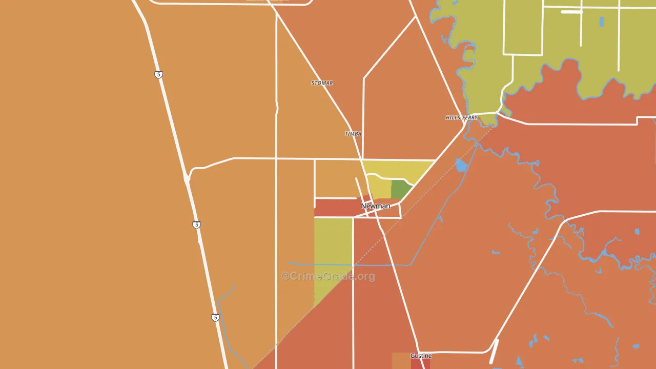 Newman, CA Map of Assault Rates