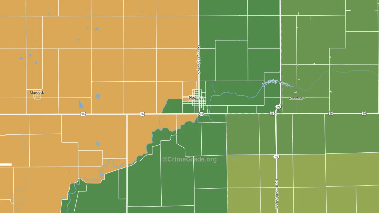 Newman, IL Map of Assault Rates
