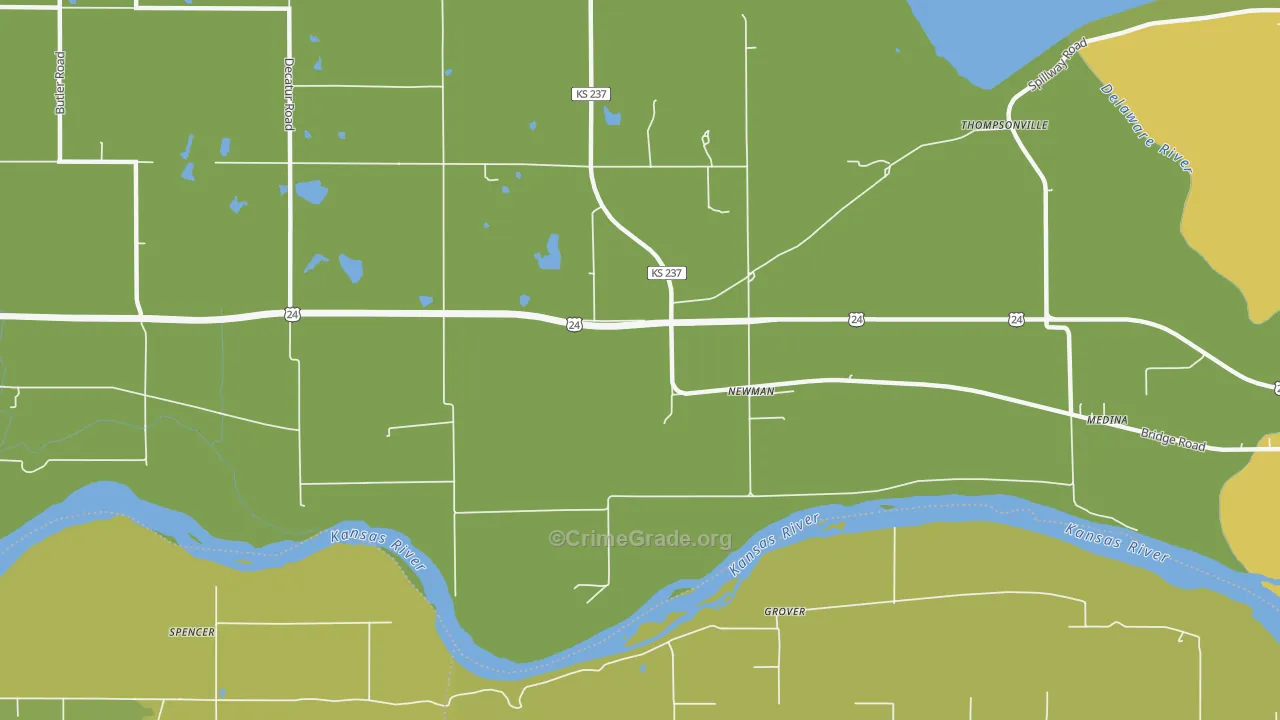 Newman, KS Map of Assault Rates