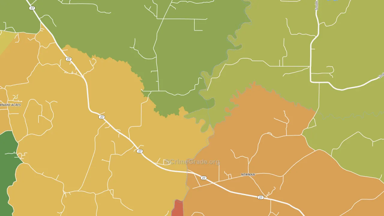 Newman, MS Map of Assault Rates