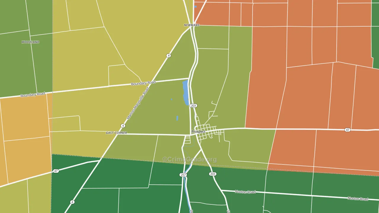 Newman, OH Map of Assault Rates