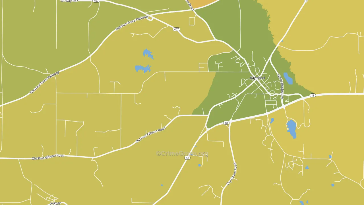 Newmans Grove, MS Map of Assault Rates