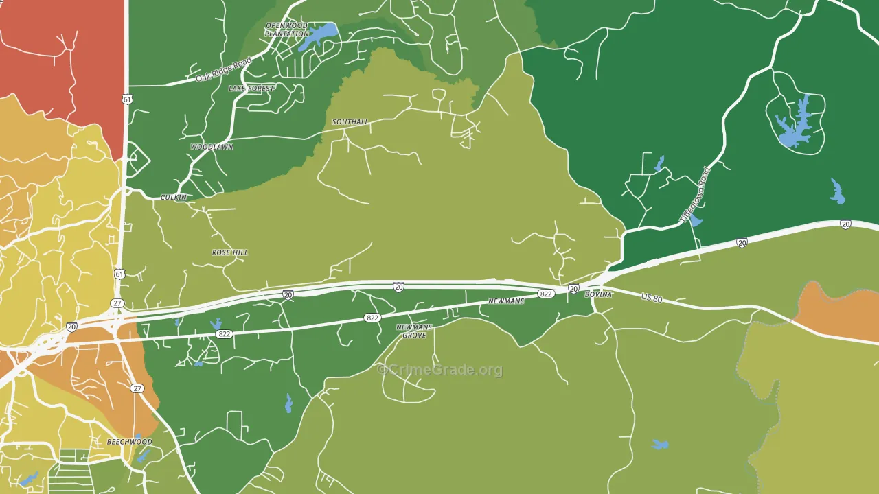 Newmans, MS Map of Assault Rates