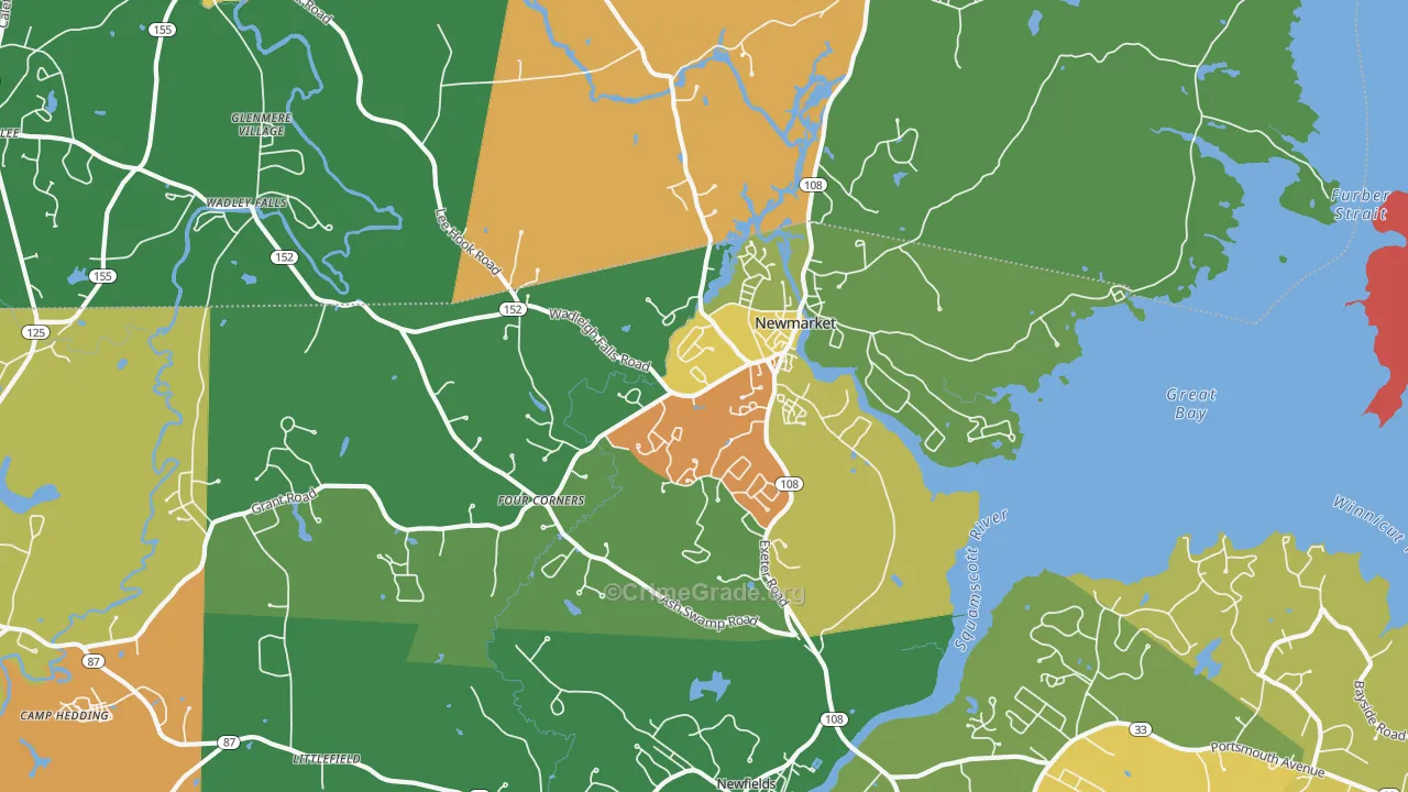 Newmarket, NH Map of Assault Rates