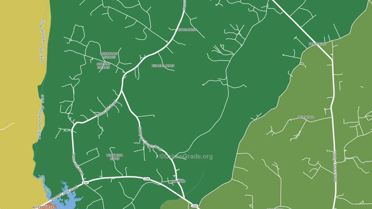 Newport, MD Map of Assault Rates