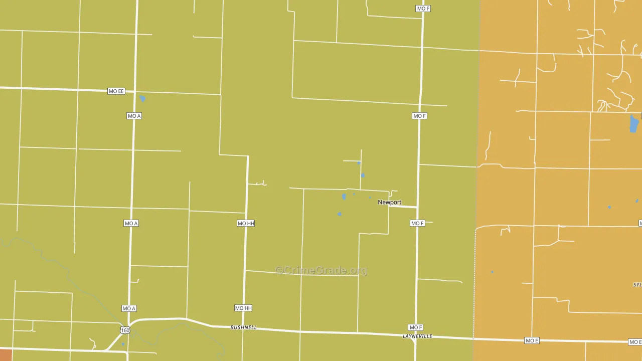 Newport, MO Map of Assault Rates