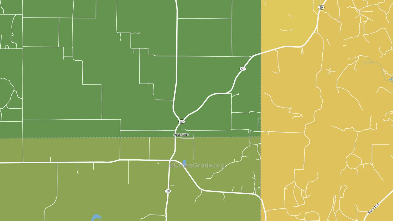 Newport, TX Map of Assault Rates