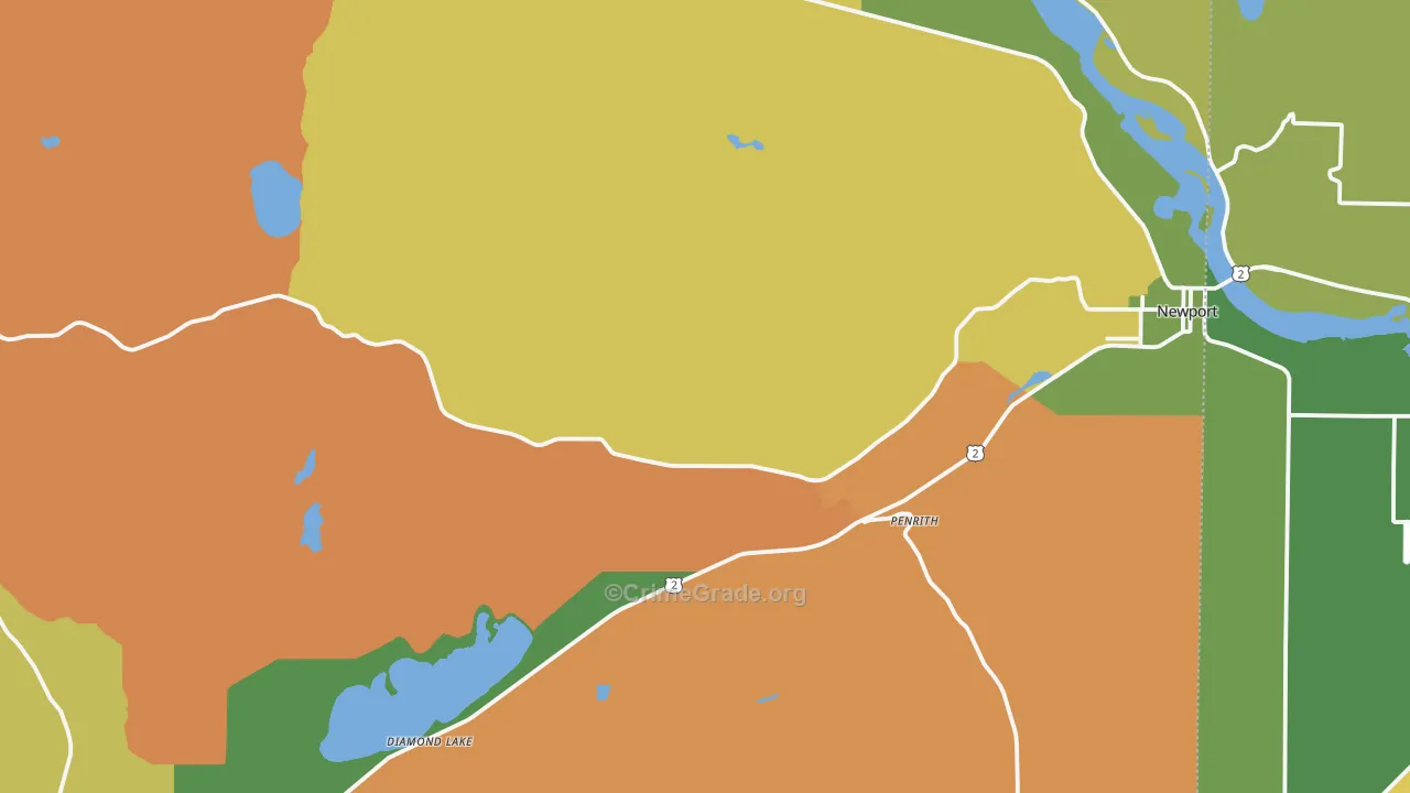 Newport, WA Map of Assault Rates