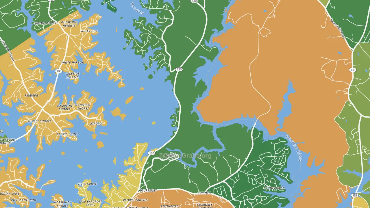 Newry, SC Map of Assault Rates