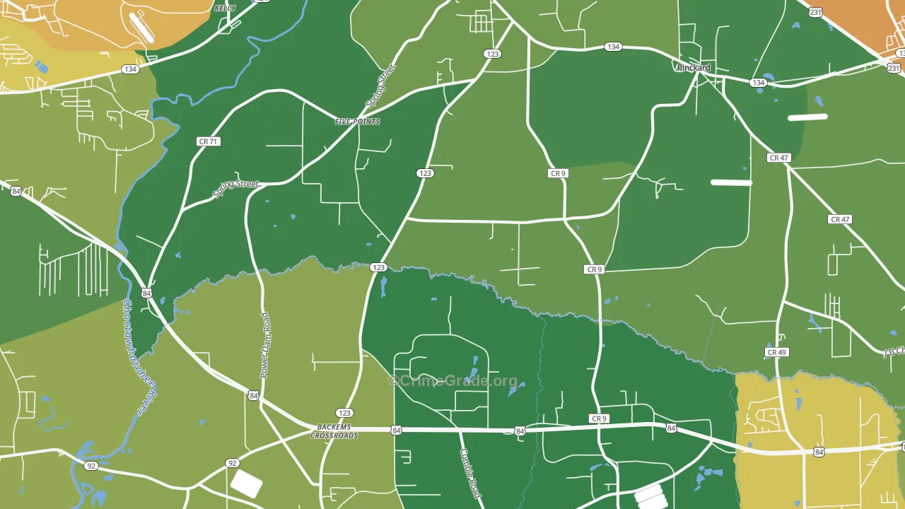 Newton, AL Map of Assault Rates