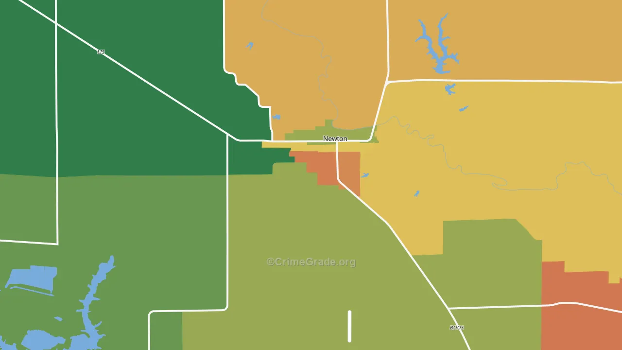 Newton, IL Map of Assault Rates