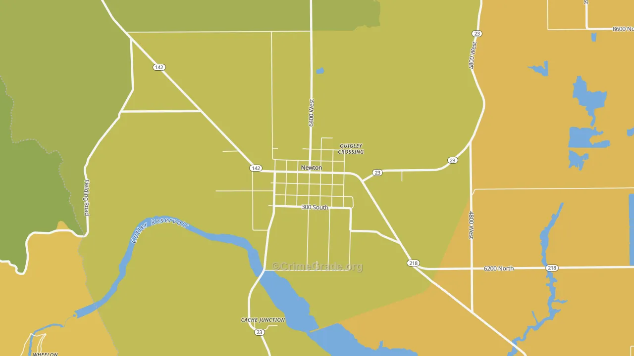 Newton, UT Map of Assault Rates