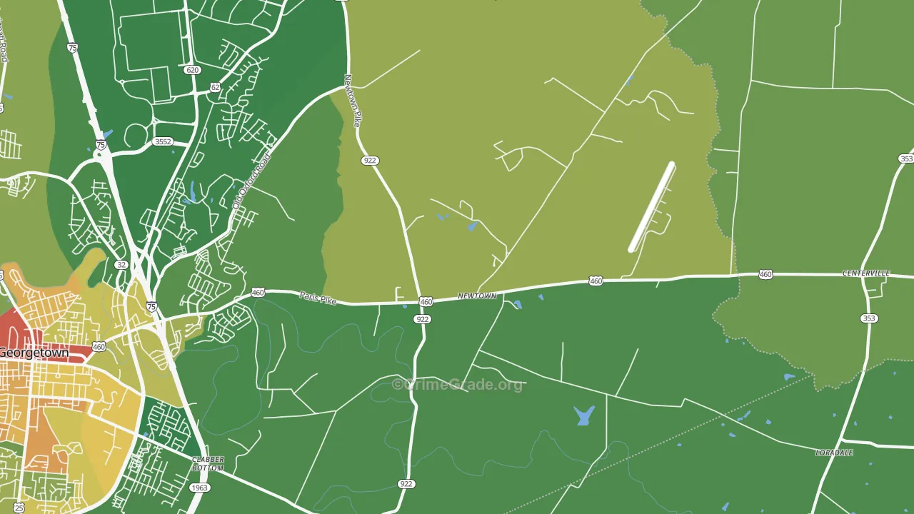 Newtown, KY Map of Assault Rates