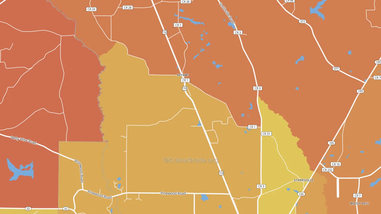 Neyami, GA Map of Assault Rates