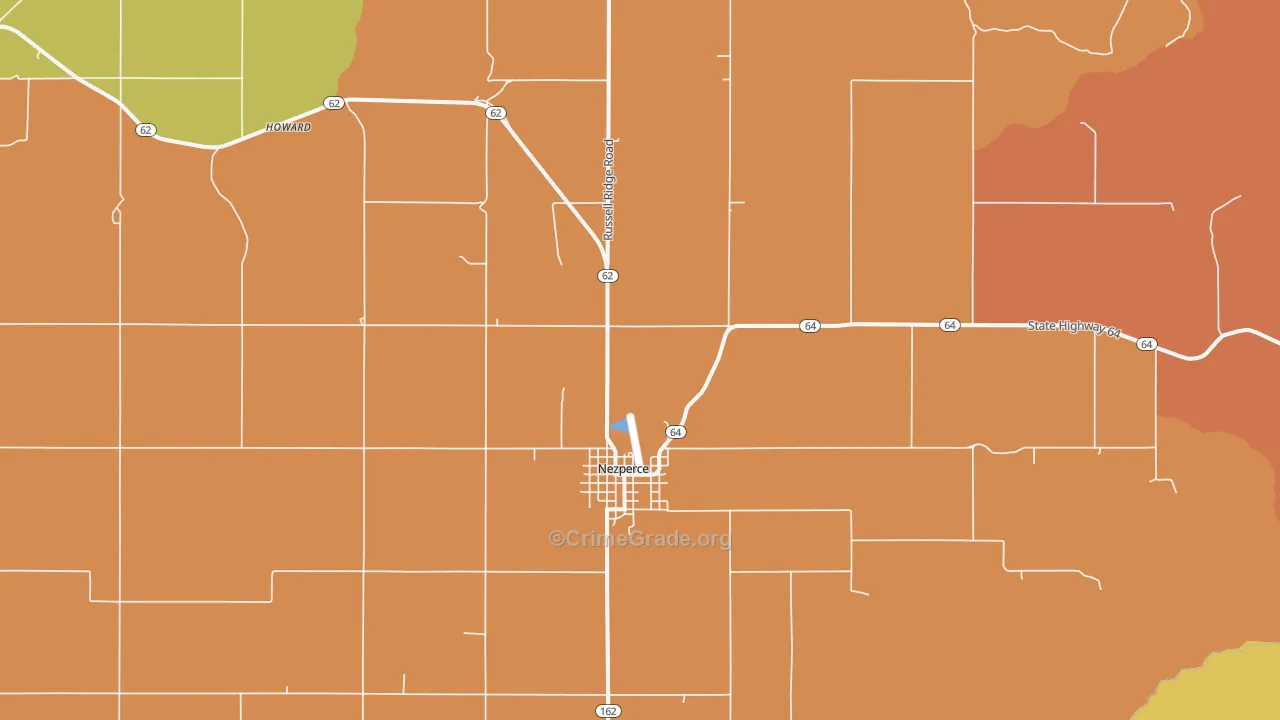 Nezperce, ID Map of Assault Rates