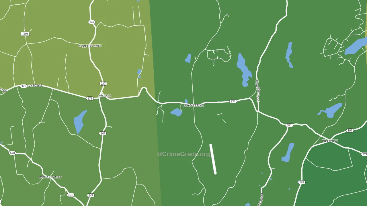 Niagara, PA Map of Assault Rates