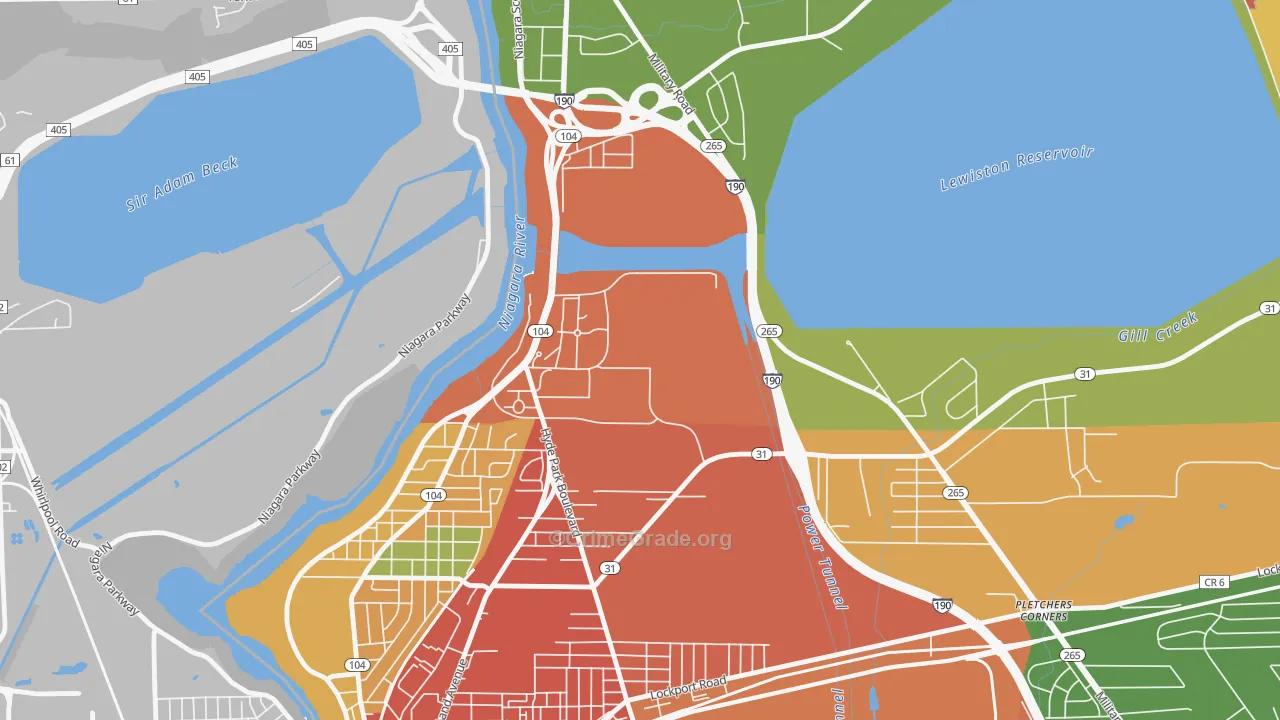 Niagara University, NY Map of Assault Rates