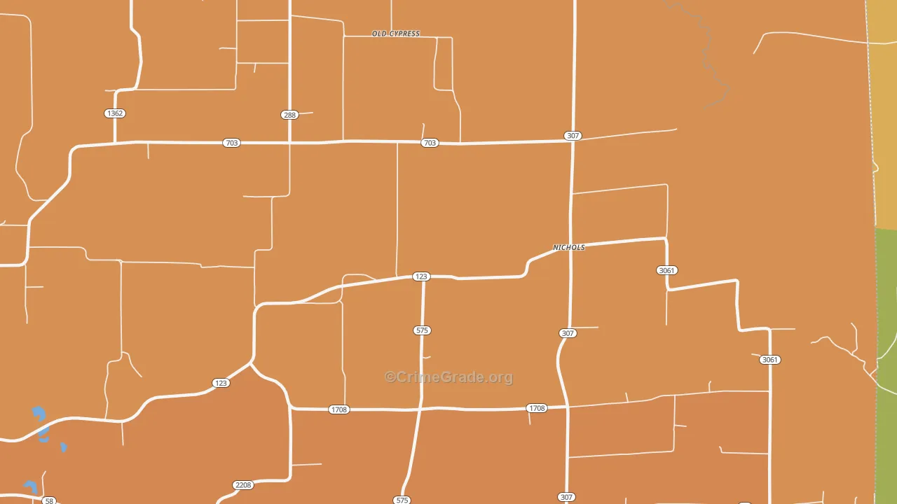 Nichols, KY Map of Assault Rates