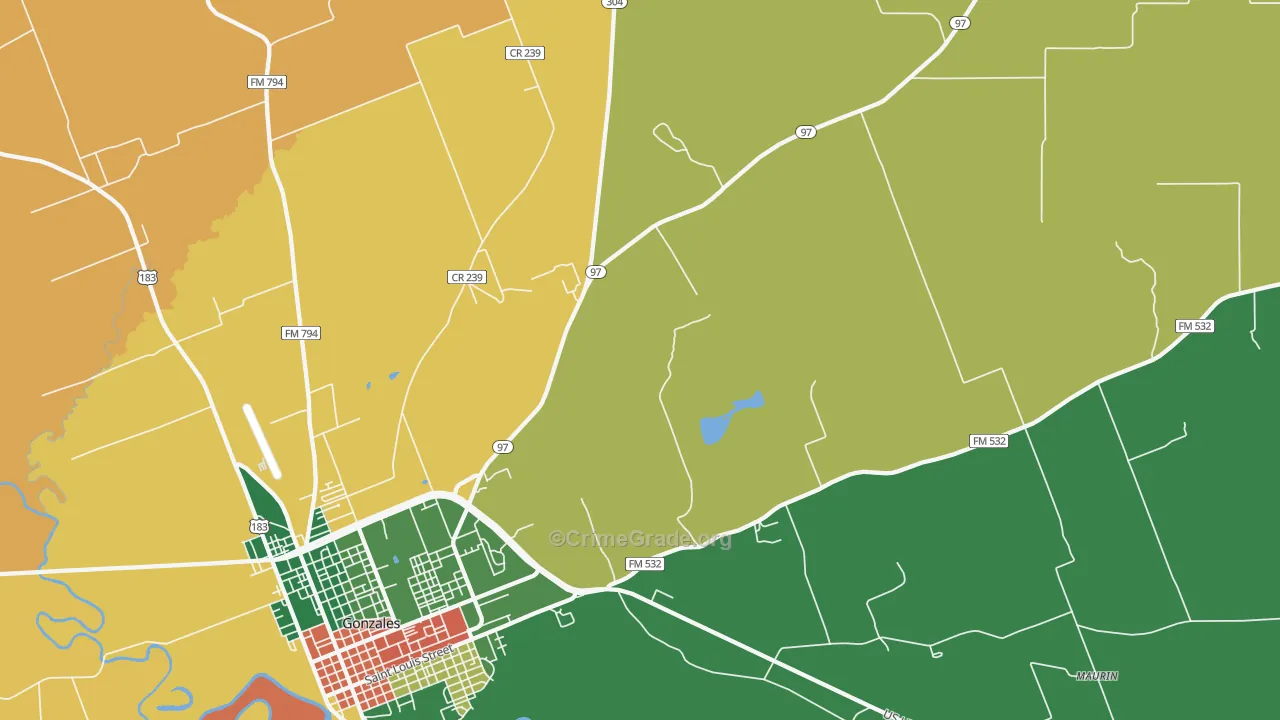Nickel, TX Map of Assault Rates