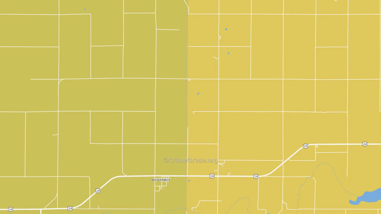 Nicodemus, KS Map of Assault Rates