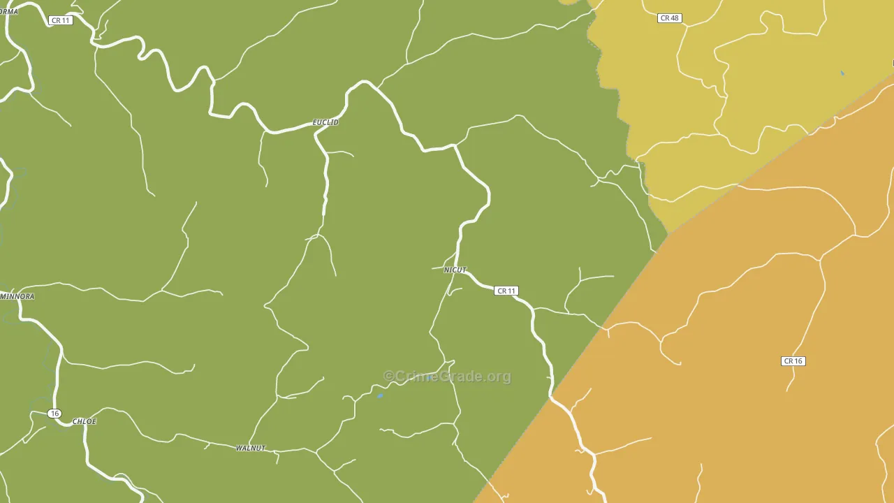 Nicut, WV Map of Assault Rates