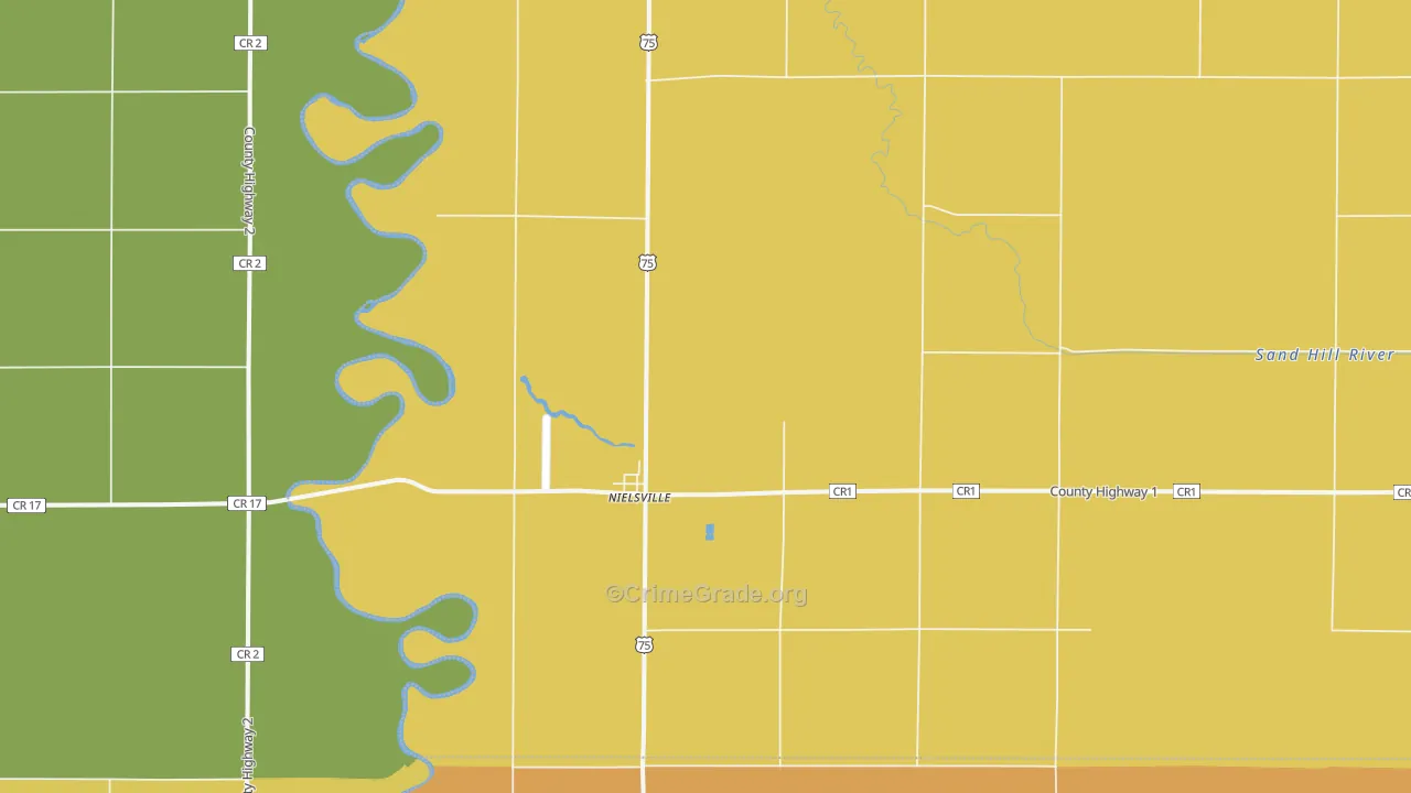 Nielsville, MN Map of Assault Rates
