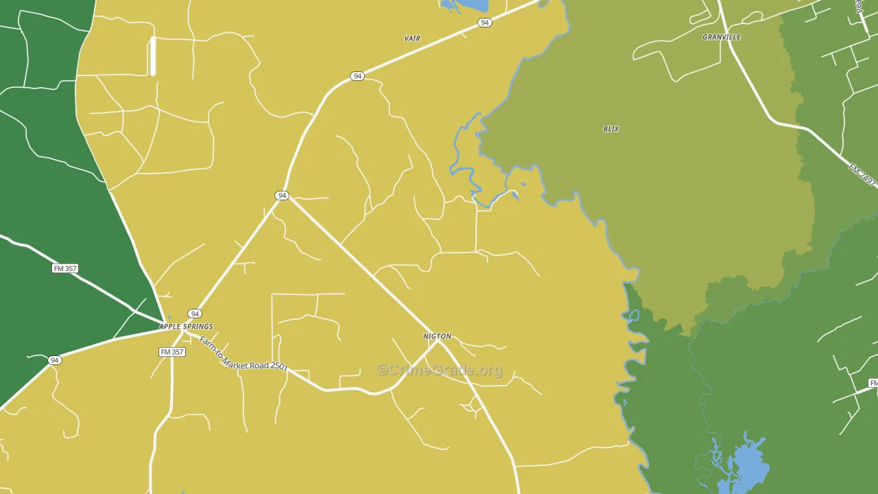 Nigton, TX Map of Assault Rates
