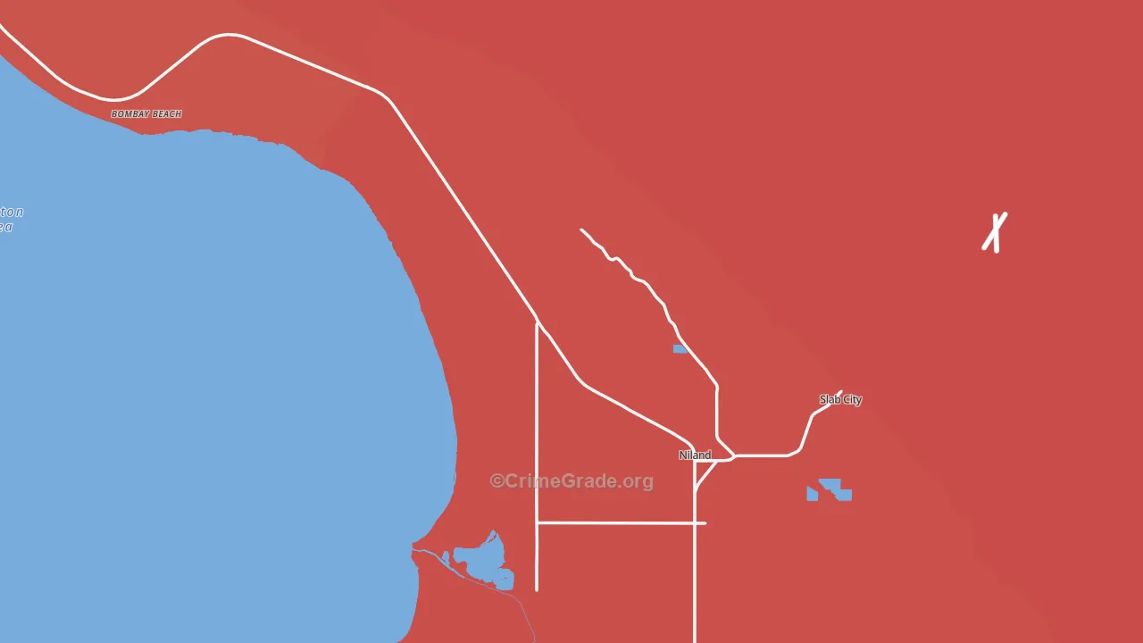 Niland, CA Map of Assault Rates
