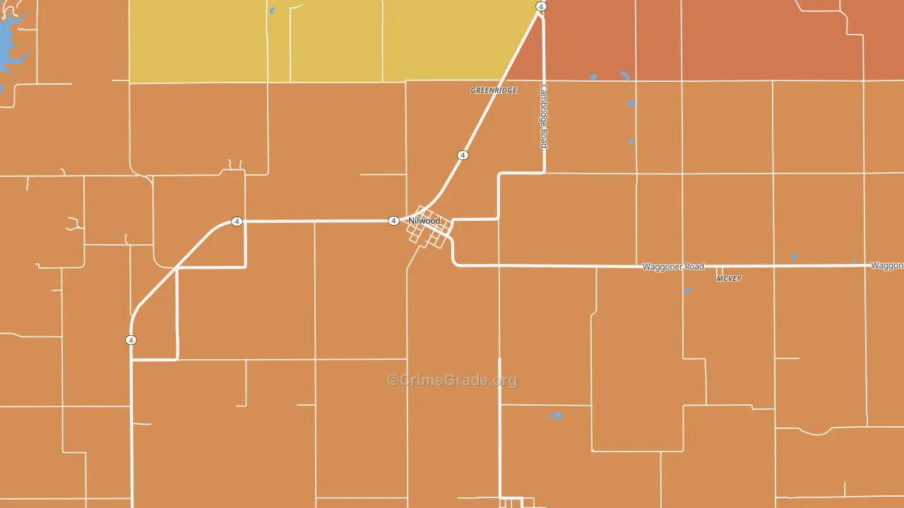 Nilwood, IL Map of Assault Rates
