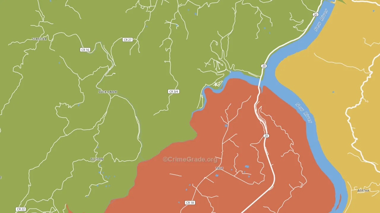 Nimitz, WV Map of Assault Rates