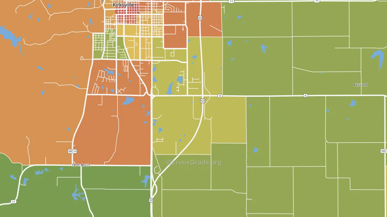 Nind, MO Map of Assault Rates