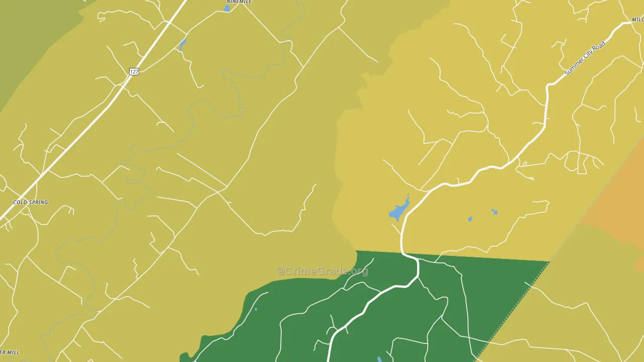 Nine Mile, TN Map of Assault Rates