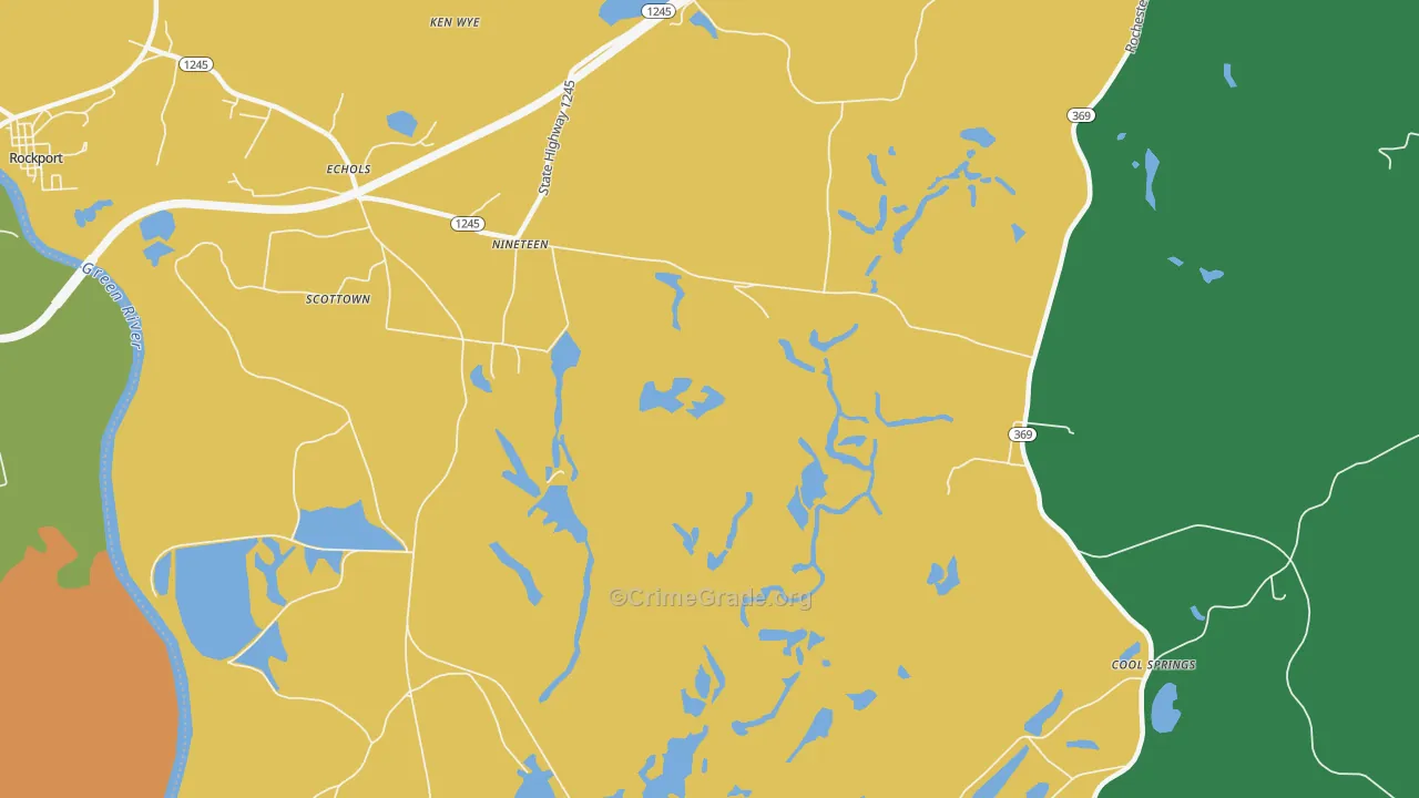 Nineteen, KY Map of Assault Rates