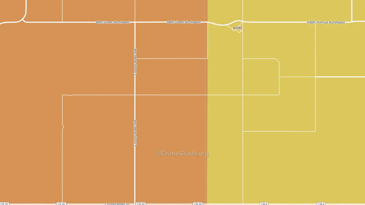 Niobe, ND Map of Assault Rates