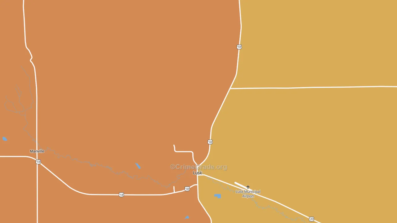 Niobrara County, WY Map of Assault Rates