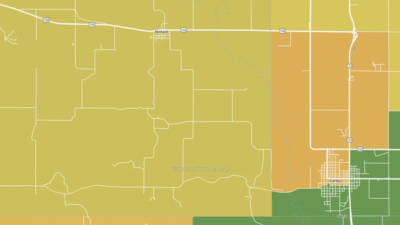Niotaze, KS Map of Assault Rates