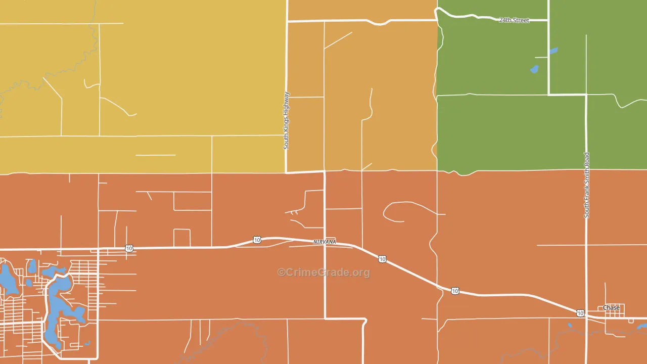 Nirvana, MI Map of Assault Rates